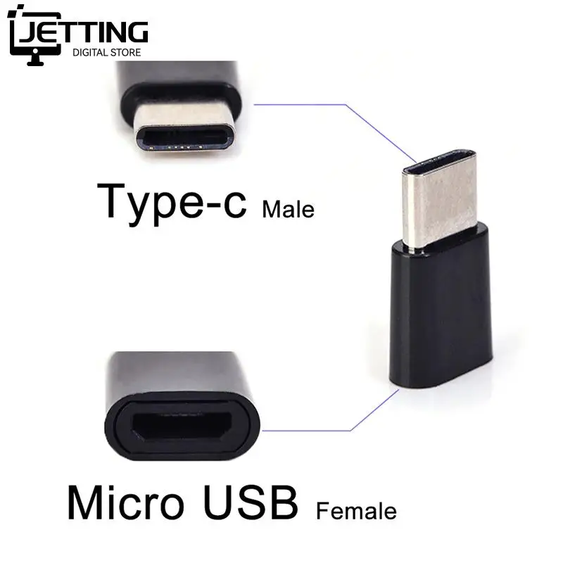 1pc Micro USB Female To Type-c USB-C Male Adapter Converter Charging Connector Mobile Phone Adapters