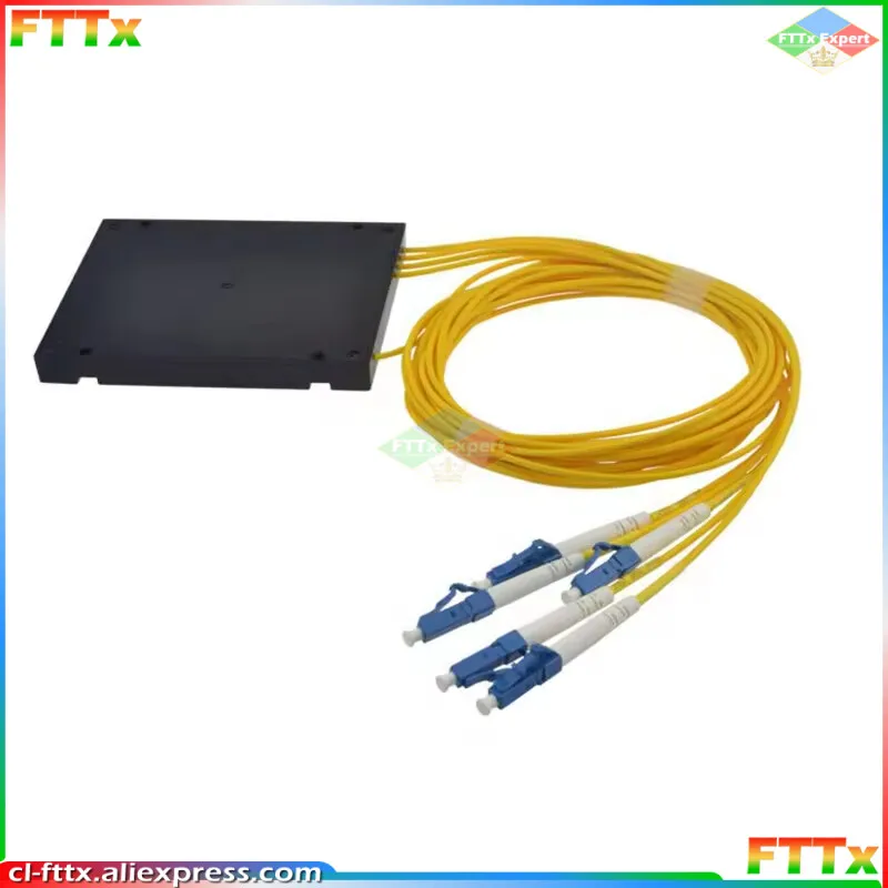 

LC UPC 1x4 PLC Fiber Optical Splitter Single Mode With LC UPC Connector FTTH LC 1x4 PLC ABS Optic Splitter Box