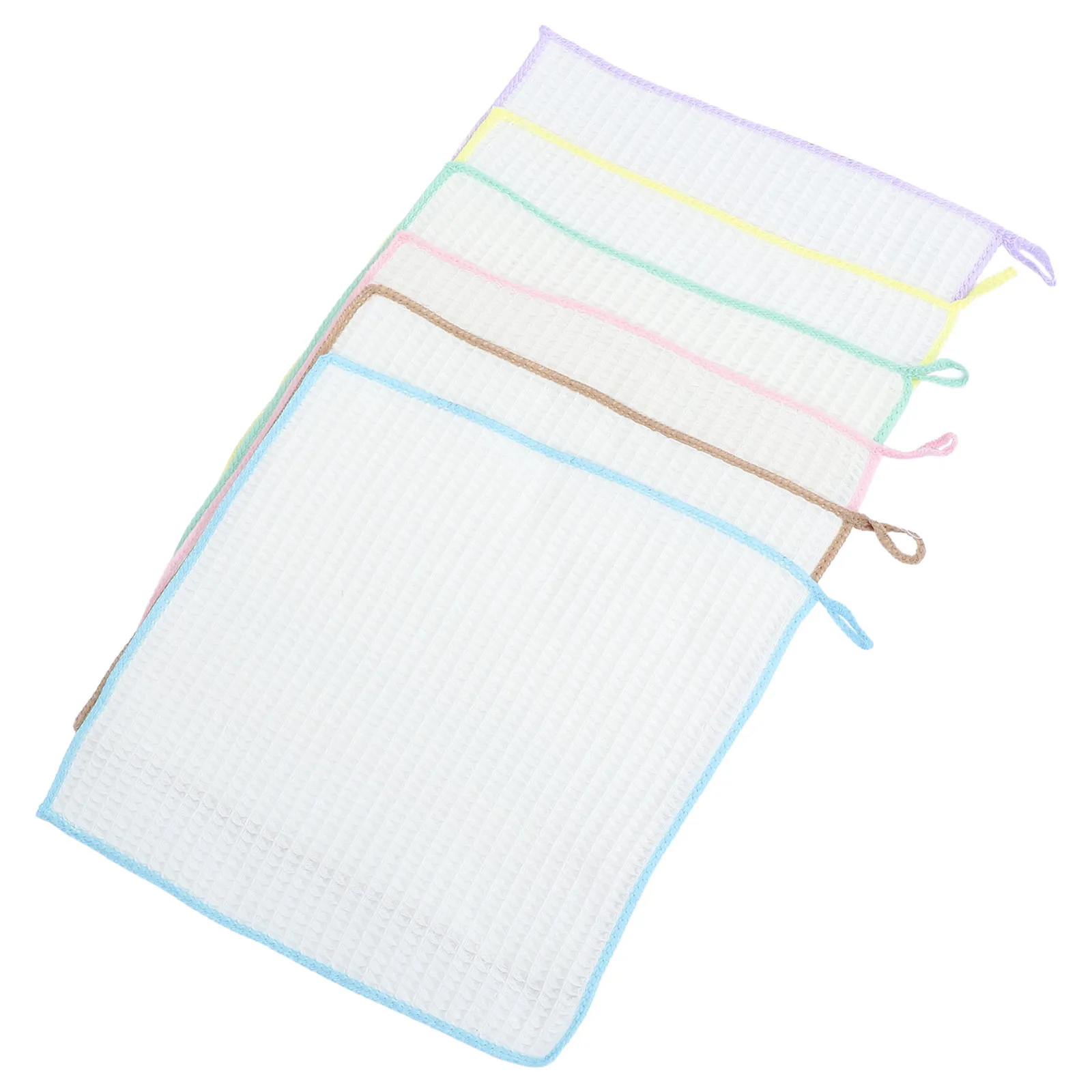 6Pcs Microfiber Waffle Weave Dishcloths Ultra Soft Absorbent Quick Drying Kitchen Cleaning Cloths Reusable 30x30cm Waffle