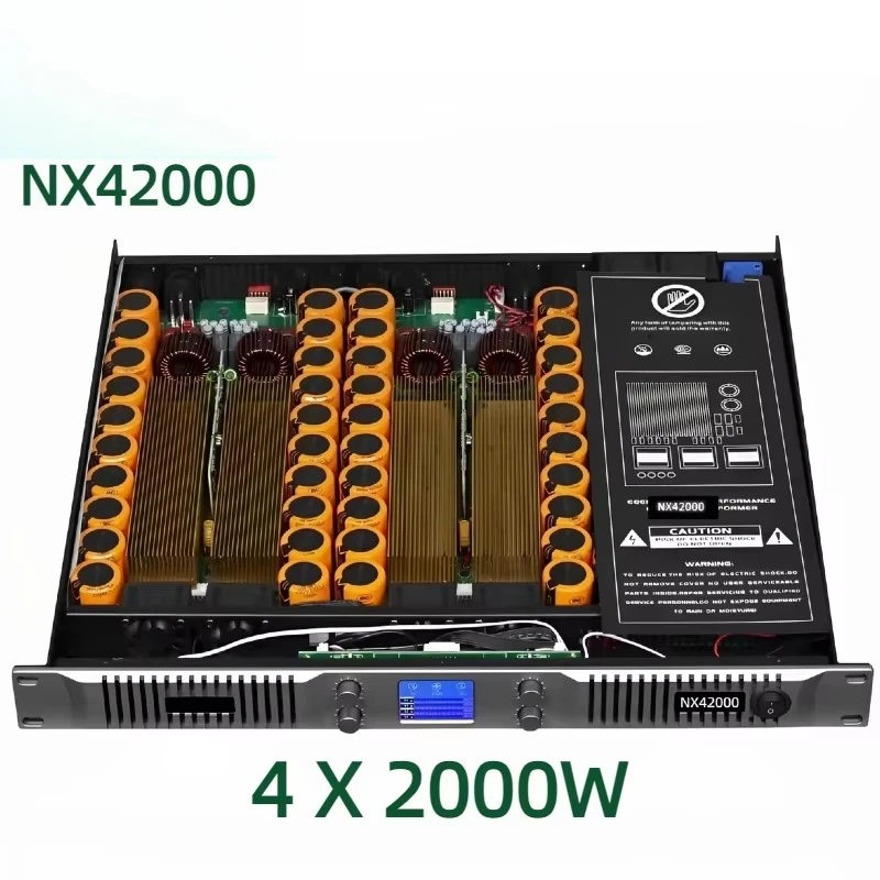 NX42000 4-Channel 2000W Professional Class D Amplifier for Subwoofer Sound Metal Shell for Stage Equipment