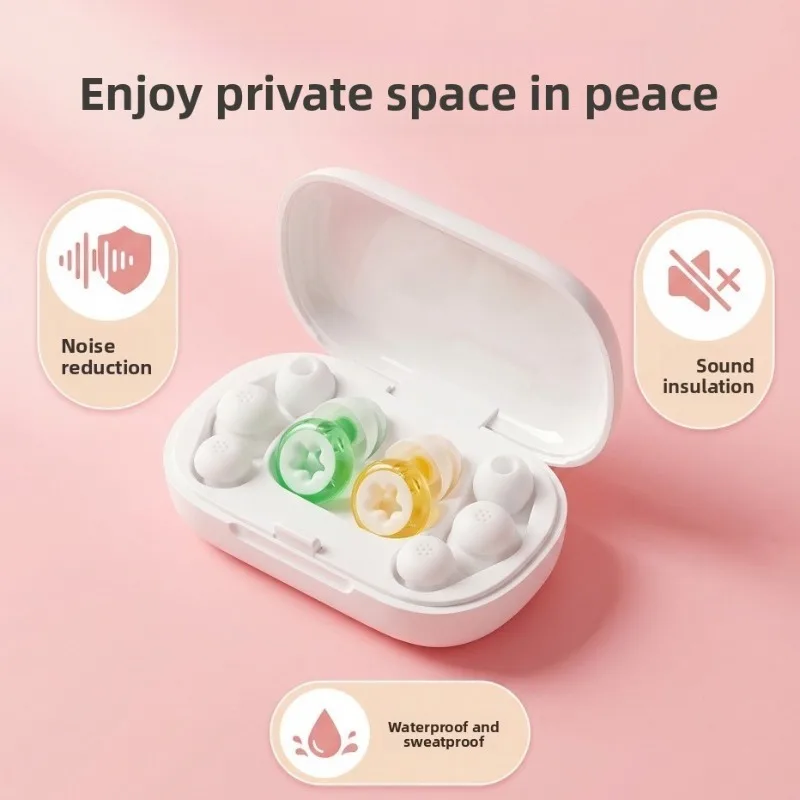 Crystal Silicone Earplugs with Strong Sound Insulation and Noise Reduction for Sleeping Anti Noise Comfortable Soft Ear Plugs
