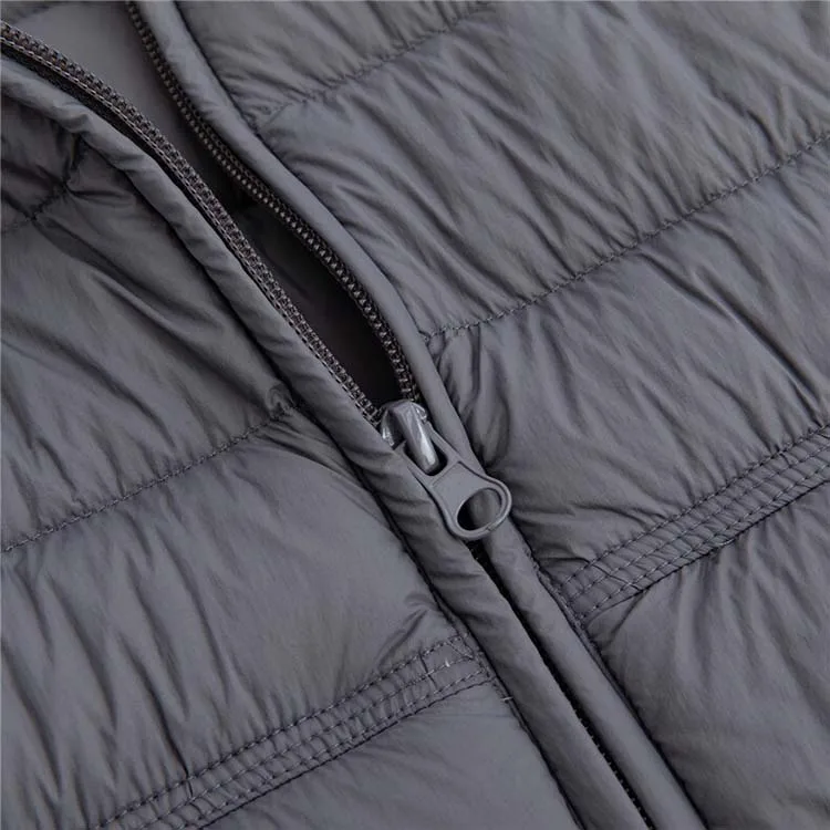 Women's Short Lightweight Hooded Down Jacket 2026 Autumn Winter High qulaity Waist-Cinched puffer coat Warm Solid color DJ729