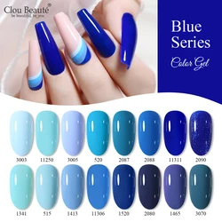 Clou Beaute Royal Blue Color Winter HEMA TPO FREE Semi Permanent Nail Art Varnishes Gel Nail Polish Hybrid Base Gel Top Coat