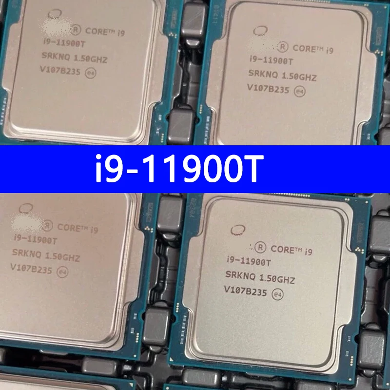 i9-11900T CPU 14nm 8 Cores 16 Threads 1.5GHz 16MB 35W 11th Generation Processor LGA1200 for Z490 motherboard i9 11900T