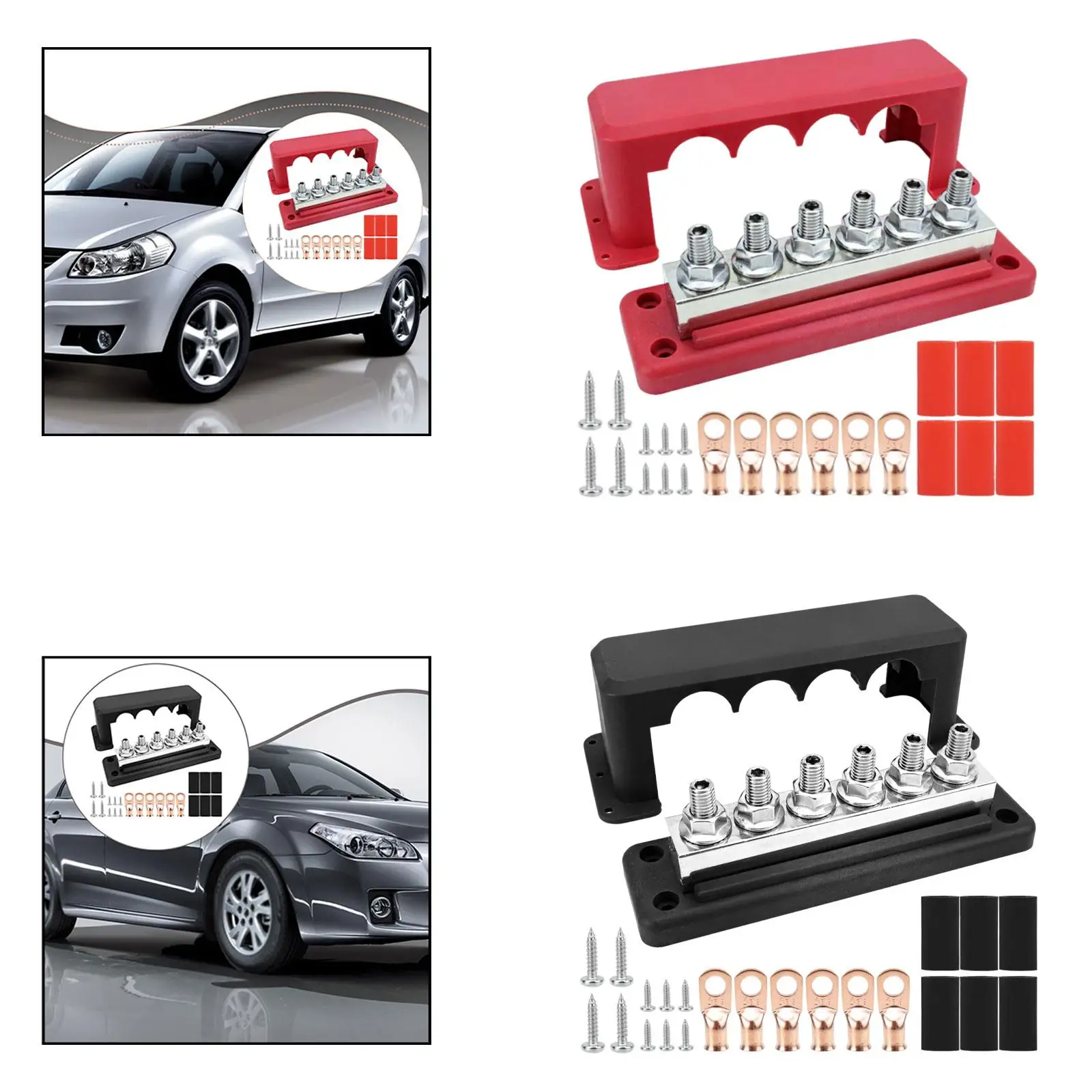 

Power Distribution Block with Busbar And Cover, High Current, Good Conductivity, 600A, 12-48V, for , Truck, , RV,