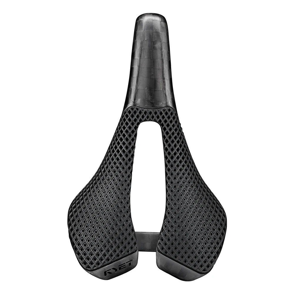 AliExpress RYET Ultralight 119g 3D Printed Carbon Bike Saddle, T800 Full Carbon Rails 143mm MTB Road Gravel Bike Seat Cushion Bicycle Parts