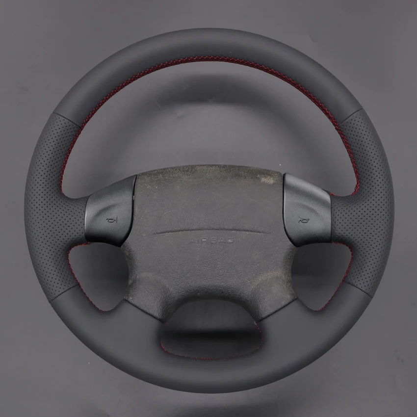 Black Faux Leather Car Steering Wheel Cover for Volkswagen VW Jetta MK3 Golf Polo GTI Passat B4 1991-1998