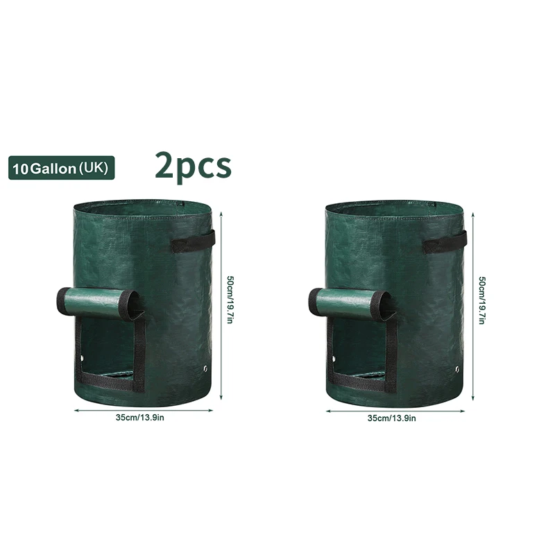 정원 성장 가방 3/5/7/10 갤런 식물 성장 가방 PE 야채 재배자 성장 가방 DIY 패브릭 성장 냄비 감자 양파 가방