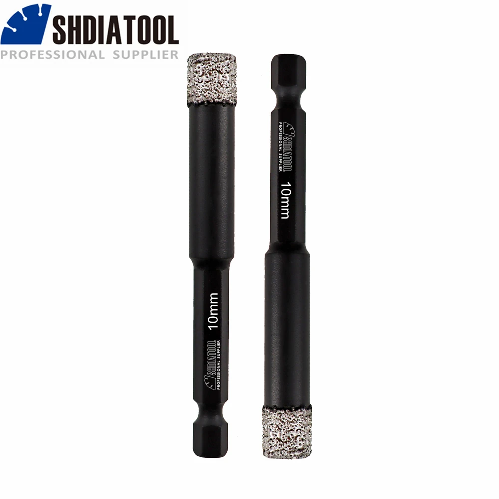 Shdiatool-ダイヤモンドタイルドリル,セラミックタイル,花崗岩,大理石,10mm, 2個セット