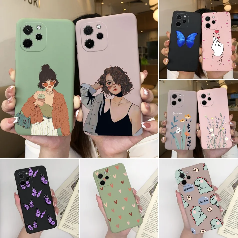 For Huawei Nova Y61 Y 61 Enjoy 50Z 50 Z 4G Phone Case Heart Silicone Matte Shockproof Back Cover For NovaY61 Enjoy50Z Soft Capa