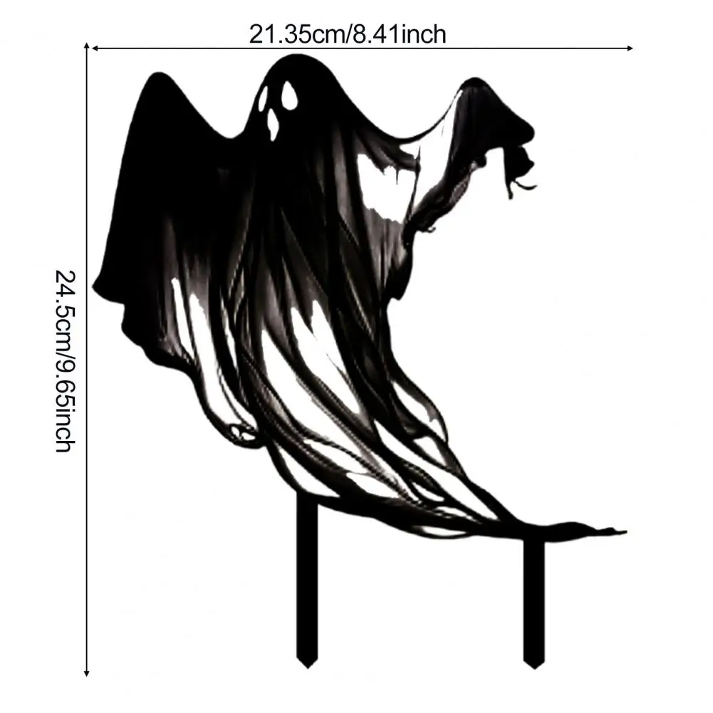 Weather-resistant Halloween Decorations Halloween Ghost Yard Sign Outdoor Decoration Stake Spooky Silhouette Garden for Patio