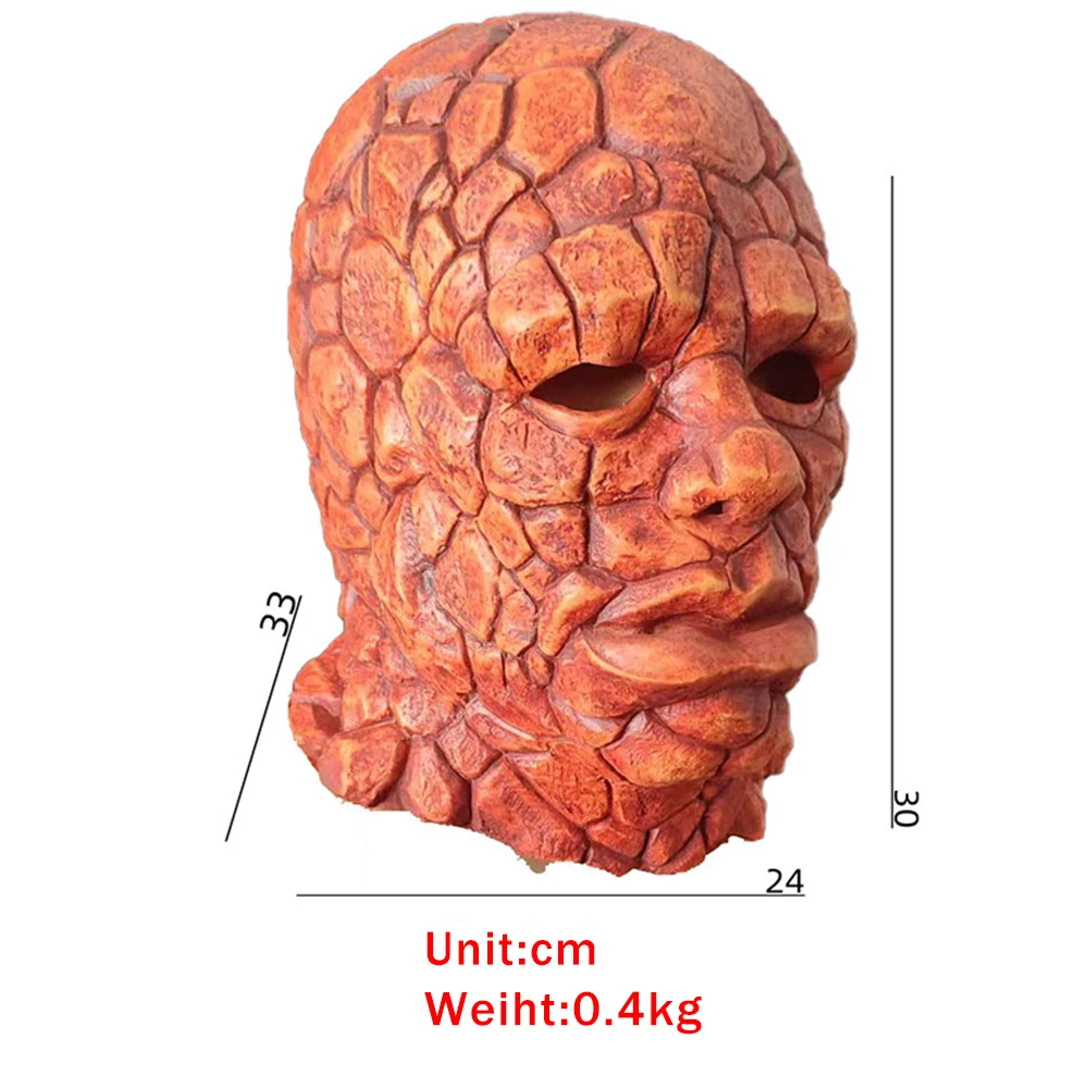 Halloween Fantastic Four Cosplay Thing Maske Handschuhe Superheld Vollgesichts-Kopfbedeckungen für Erwachsene Filmcharakter Dress Up Zubehör Requisiten