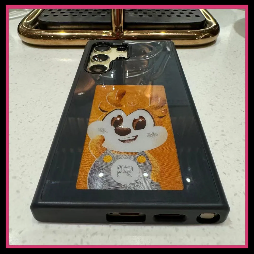 Fonlyu DIY Phone Case For Samsung S25 S24 S23 Ultra NFC Function Four Color E ink Screen Girl Women Phone Funda Battery Free