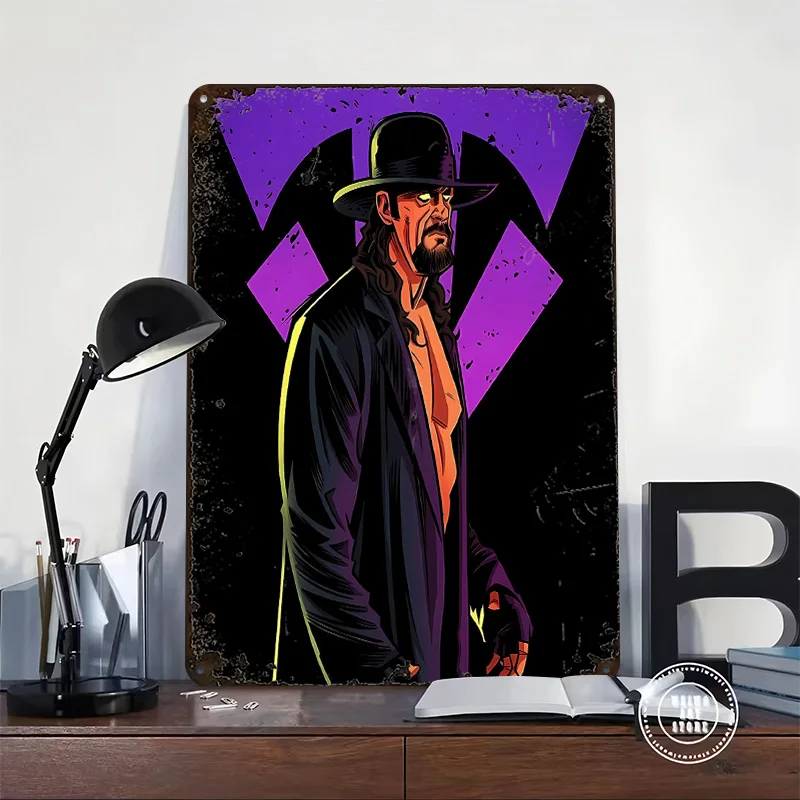 The Undertaker Printed Poster Customized Wall Art Retro Vintage Metal Tin Signs for Home Gaming Room Decoration Cozy House Decor