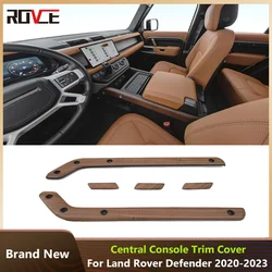 ROVCE 5PSC Car Interior Center Console Panel Side Trim Strips Cover For Land Rover Defender 2020-2024 90 110 Replacement Parts