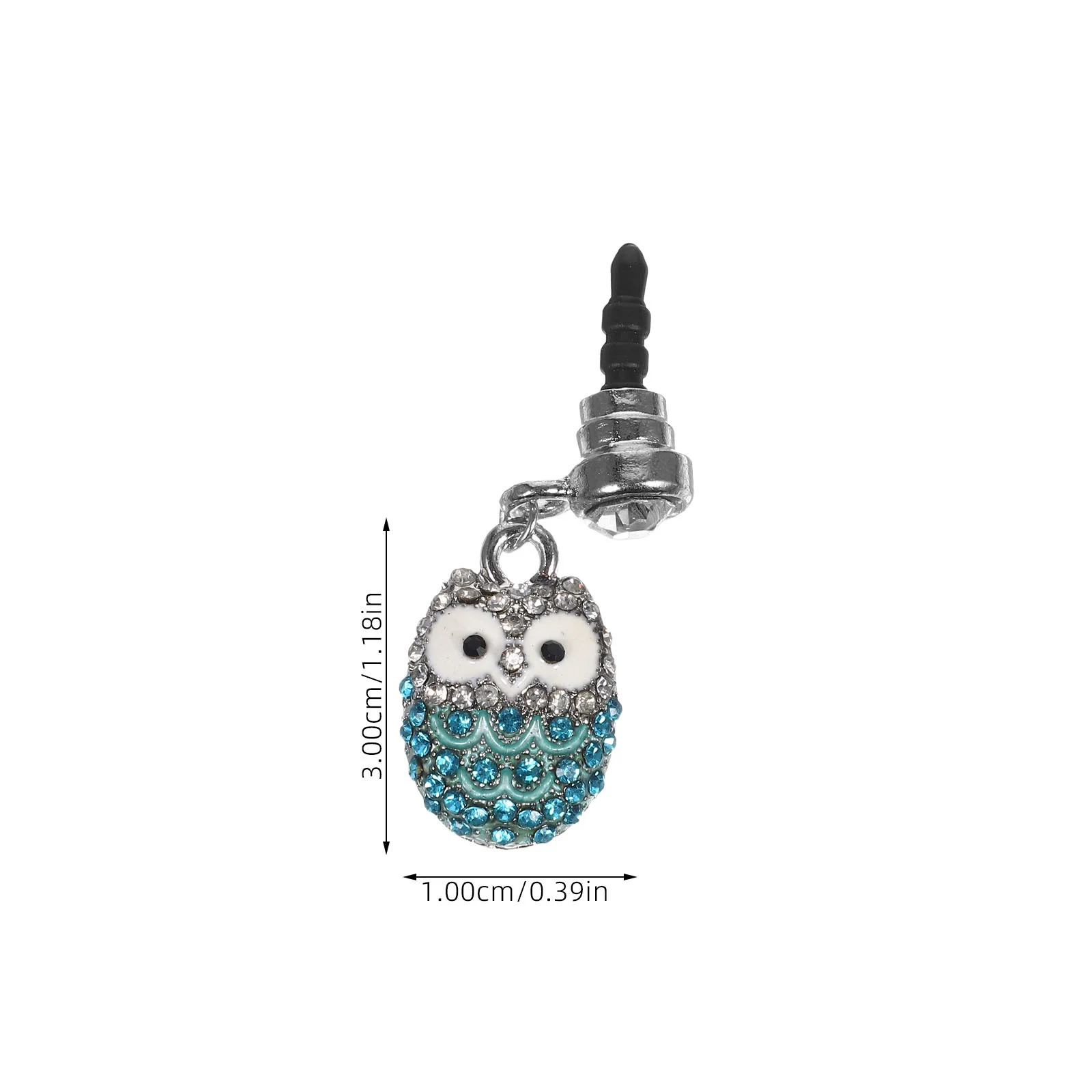 Plug Earrings Mobile Phone Accessories Pin Owl Shaped for 35mm Earphone Jack