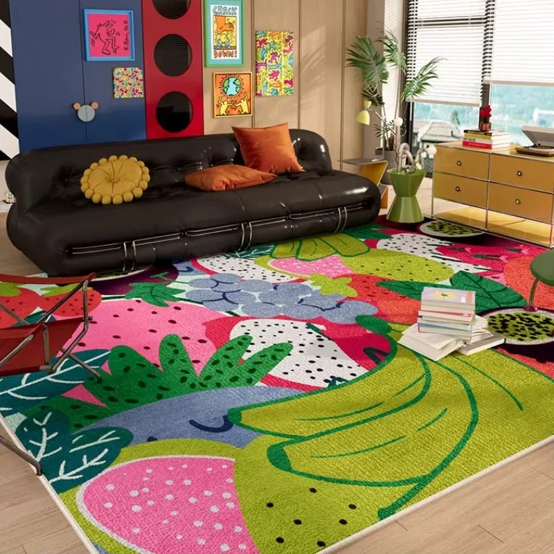 Dopamine Color Living Room Decoration Soft Carpet Large Area Rugs for Bedroom Washable Lounge Floor Mat Anti-slip Cloakroom Rug