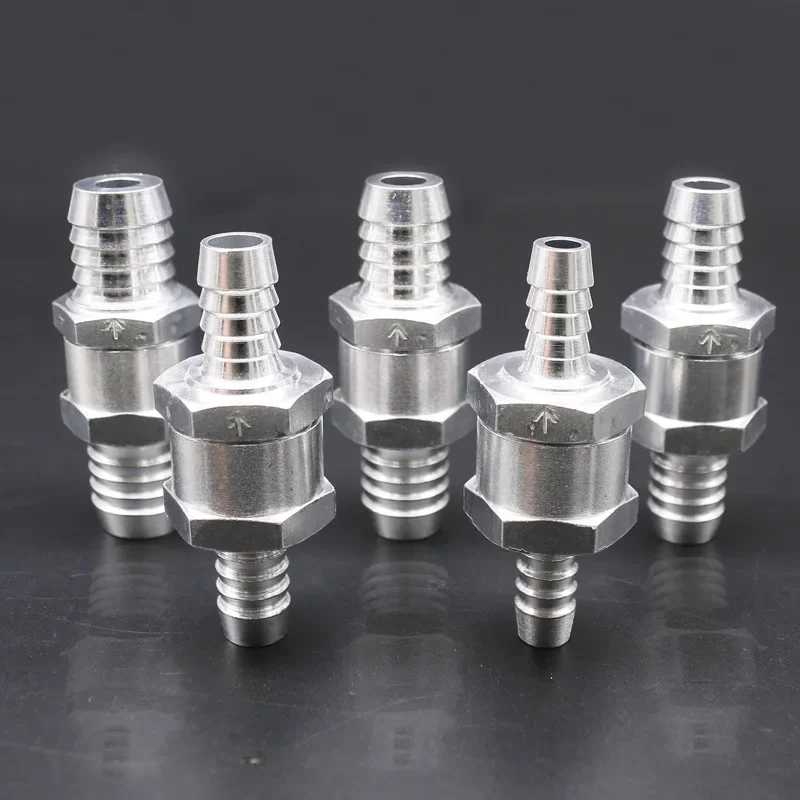 One Way 6/8/10/12/14/16mm 6 Size Valves Aluminium Alloy Fuel Non Return Check Valve One Way Fit Carburettor Wholesale Price