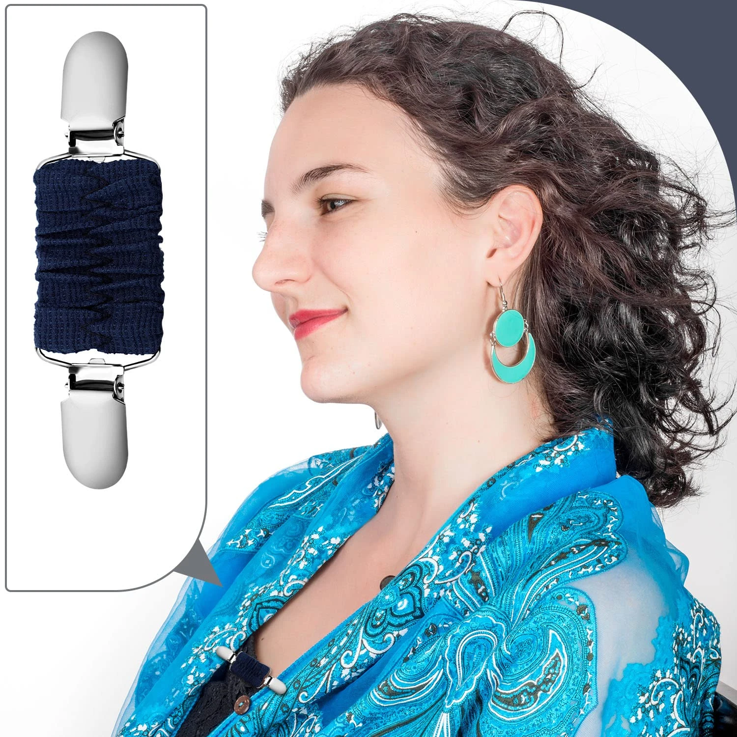 

4 Pcs Dress Cinch Clips for Tightener, Fitting Back Cinch Sweater Clips for Women Cardigans