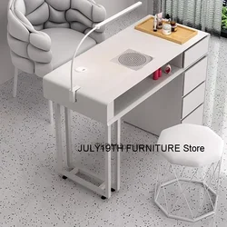 White Professional Manicure Table Cleaner Aesthetic Living Room Nail Tech Table Makeup Mesa Manicura Salon Furniture LJ50MT