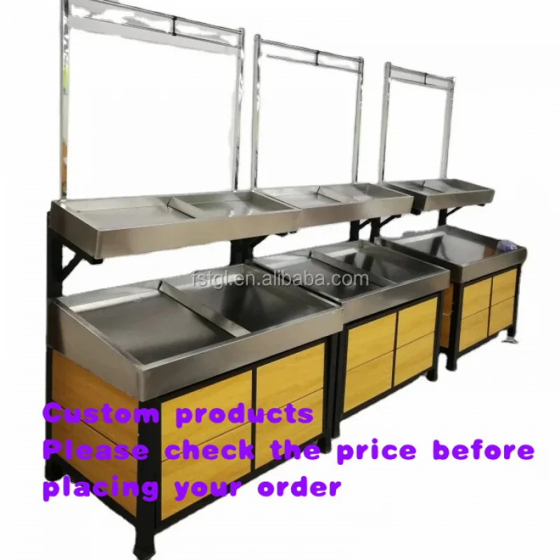 custom.Factory Hot Sale Wall Mounted Vegetable Rack Vegetables Shelf Display Stand