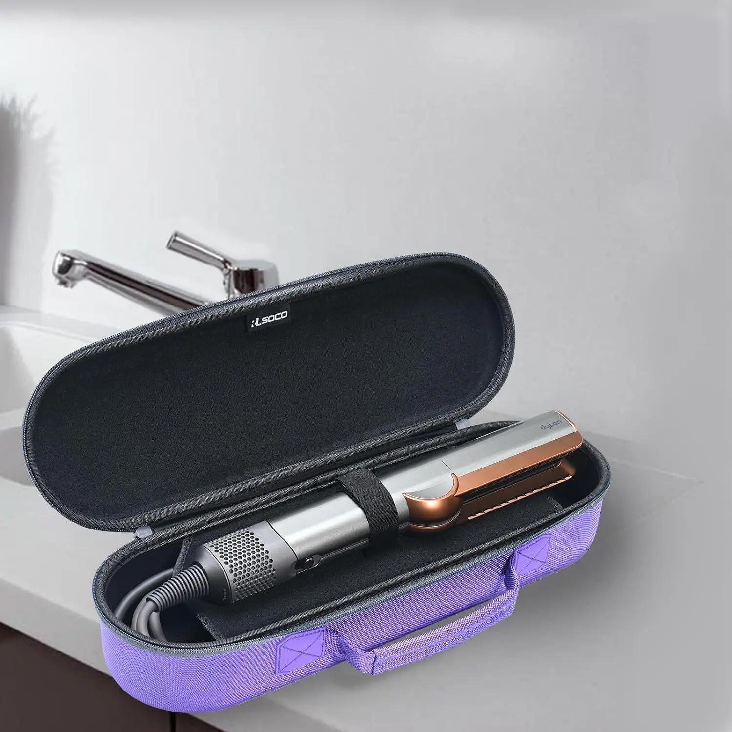 Airstrait Travel Case for Dyson Airstrait/Corrale Hair Straightener,Waterproof Anti-Scratch Travel Bag for Hair Straightener Bag