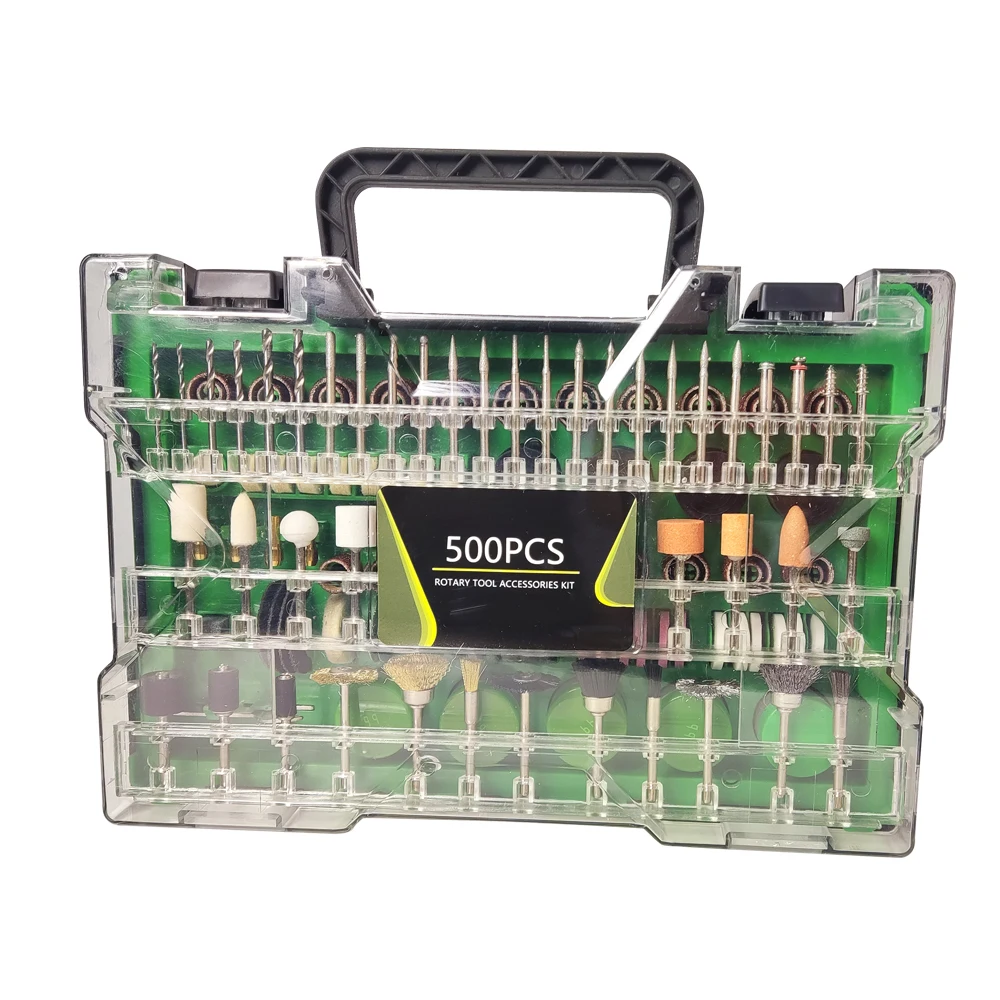 

Набор аксессуаров для абразивного роторного инструмента Dremel, Набор насадок для электрической мини-дрели, насадки для шлифовки, полировки, резки, гравировки, 500 шт.