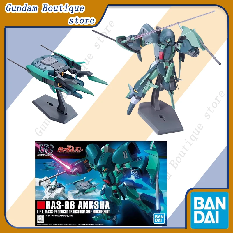 Bandai genuino HG 1/144 RAS-96 Anksha Gundam Anime figura de acción coleccionable modelo de ensamblaje juguetes adornos regalo niños chico
