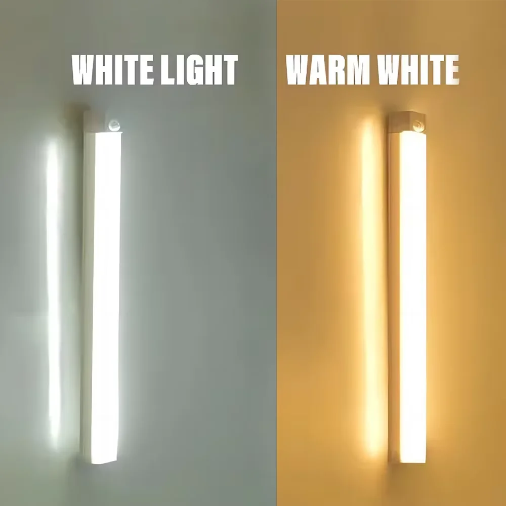 10cm USB Recharge Motion Sensor Night Light Wireless Portable Induction Led Strip Lamp for Kitchen Cabinet Corridor Wardrobe