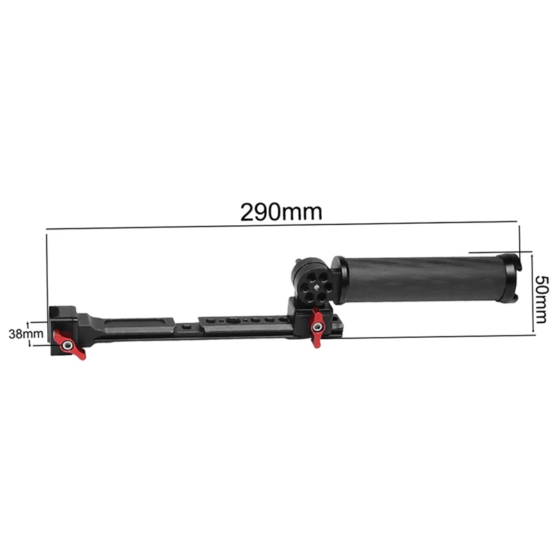 For DJI Ronin RS2/3 Stabilizer Lifting Pot Upgraded Carbon Fiber Adjustable Angle Folding One-Hand Chute Handle
