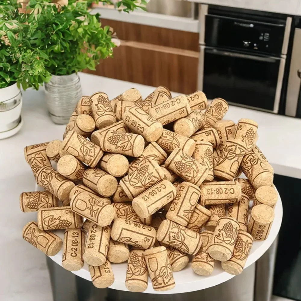 Premium High-Quality Durable Wine Bottle Cork Bungs - Pack of 100 Superior Size 0.8''x1.6'' Stoppers - Essential Addition to You