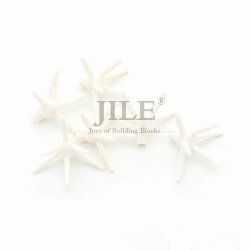 100 Stück Moc-Pflanzen-Blumenstiel mit Stange und 6 Stielen, kreative DIY-Bausteine, kompatibel mit Garten, baut Partikel-Spielzeug zusammen