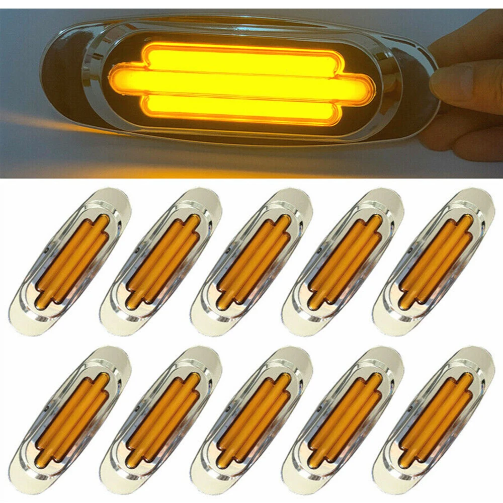 10PCS 16LED Marker Lights Clearance Light 12 v Trailer Lights LED Taillights Outline Lamp Amber Side Marker Light For Trucks