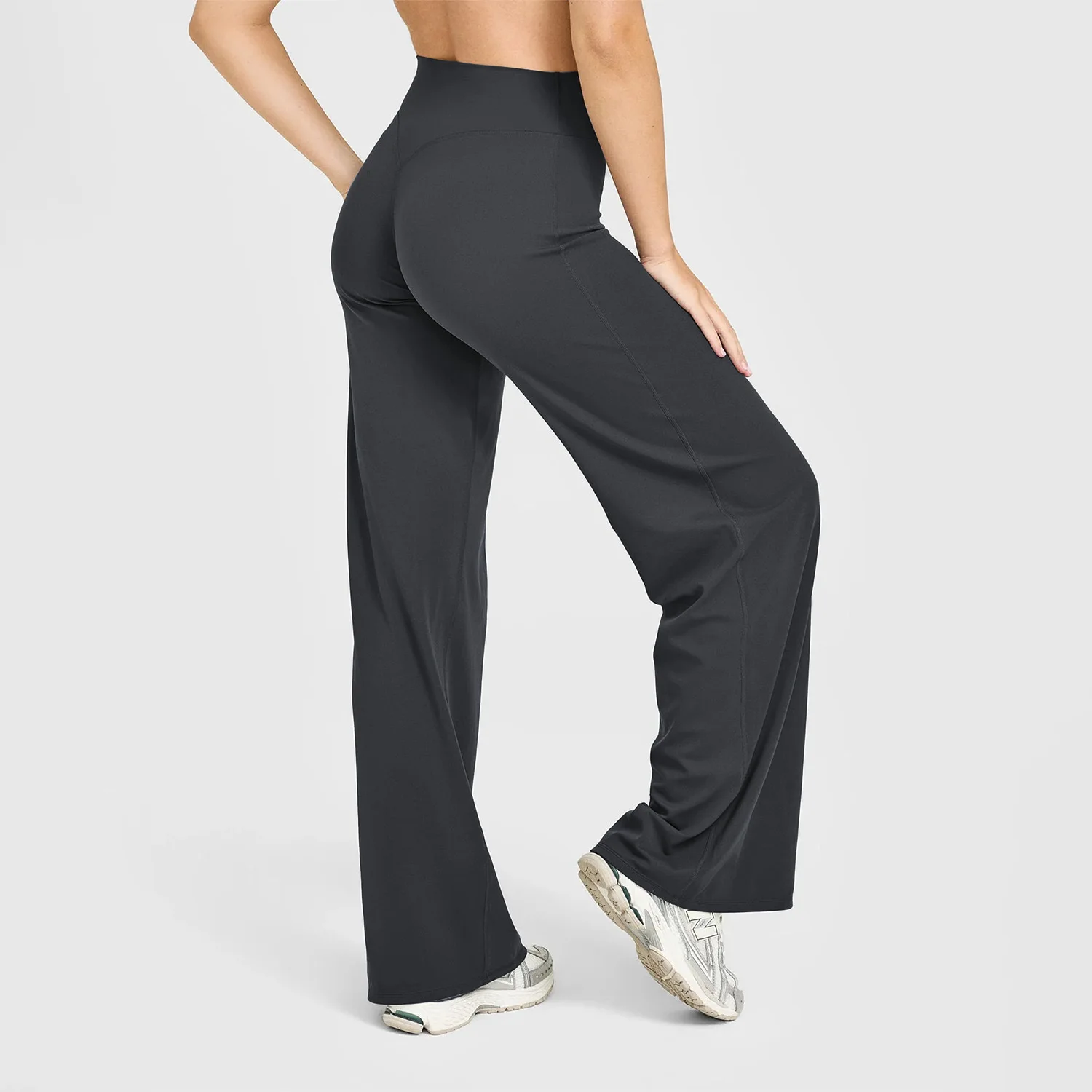 

Naked Wide Leg Yoga Pants Hip Peach Hip Women's High Waist Straight Outer Wear High Elastic Sports Fitness Pants for Women