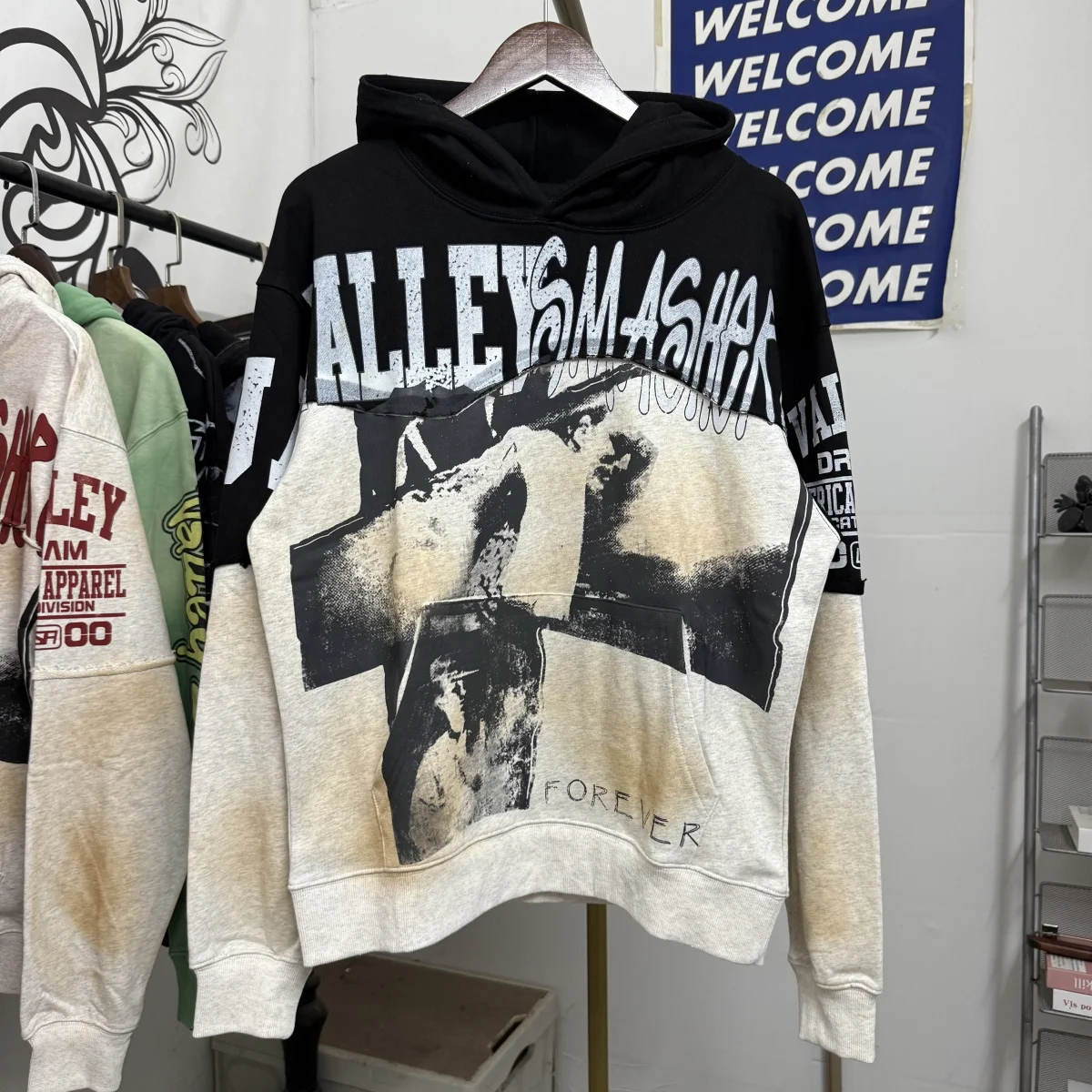 

Мужская толстовка с капюшоном V Forever fiti Tie Dye с дистанционным принтом, американская уличная толстовка из хлопка и полиэстера, повседневная удобная посадка