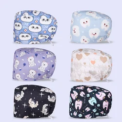 New Medical Nursing Caps Unisex Scrub Hats 100% Thick Cotton Surgical Hats Premium Lab Pharmacy Working Skullcaps Dentist Caps