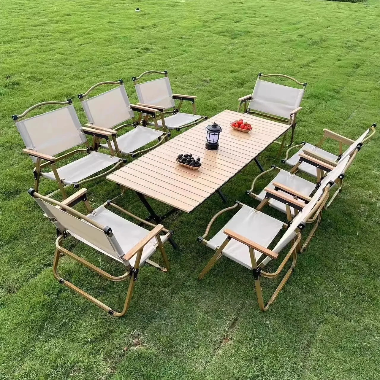 Outdoor Folding Tables and Chairs Portable Ultra-light Aluminum Egg Roll Table Picnic Camping Pliante Equipment Mesa Furniture