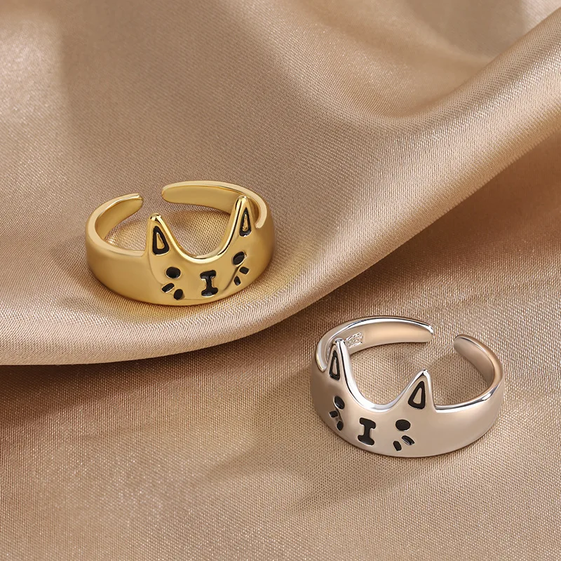 New Korean Fashion Cute Cat Claw Ring Women Opening Adjustable Jewelry Rings Men Party Birthday Wedding Ring Wholesale Jewelry
