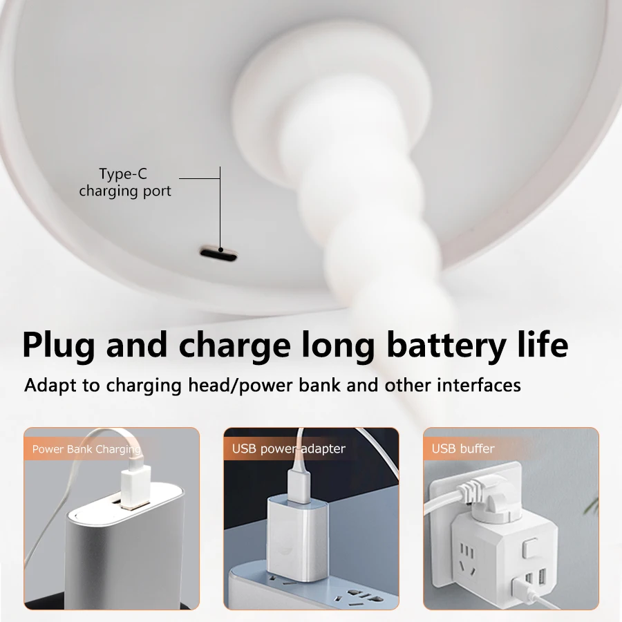 زجاجة النبيذ LED مصباح طاولة لاسلكي 3-color عكس الضوء بشكل لا نهائي USB قابلة للشحن أضواء طاولة الطعام اللمس أضواء LED مقاومة للماء #4