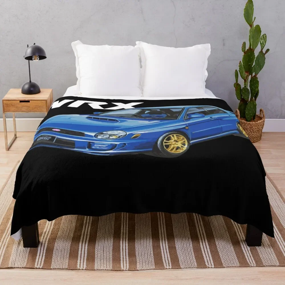 

JDM WRX GDB Bugeye RALLY BLUE Throw Blanket Summer Decorative Sofa Fluffy Softs Sofa Throw anime Blankets