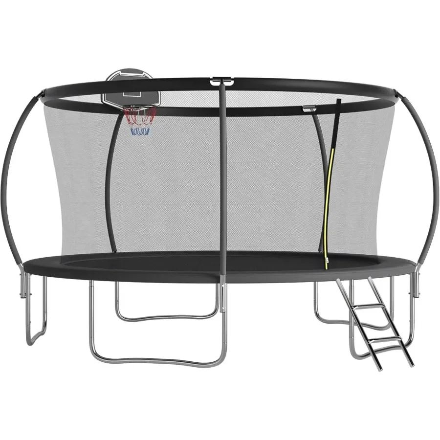 

14FT 12FT 10FT 8FT Outdoor Trampoline for and Adults with Safety Enclosure Net High Weight Capacity 3001000LBS Perfect for Back