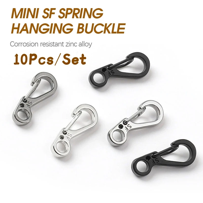 10 pz EDC SF Gear Mini Spring Hang Mountain Climb Paracord Quickdraw moschettone portachiavi sopravvivere Camp Clasp Hook zaino Hike