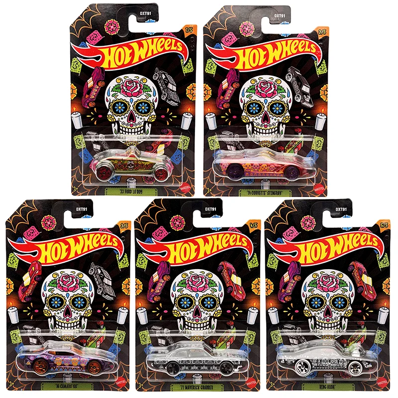 Hotwheels 1:64 MAVERICKGRABBER Halloween Day of the Dead Puka series Ford Corvette Camaro