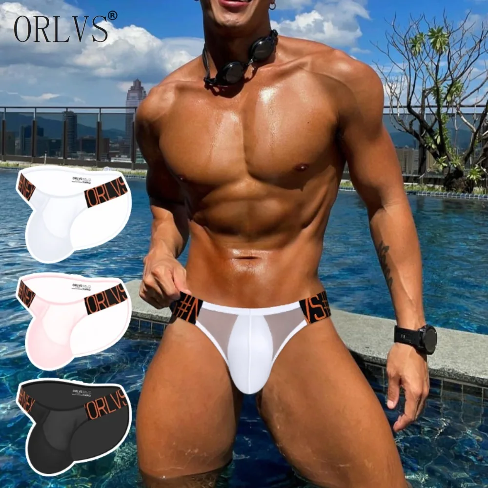 

1-4PCS Briefs High Fork Sexy Men's Briefs Transparent Underwear Ultrathin Soft Men Underpants Big U Pouch Man Hip Raise Panties