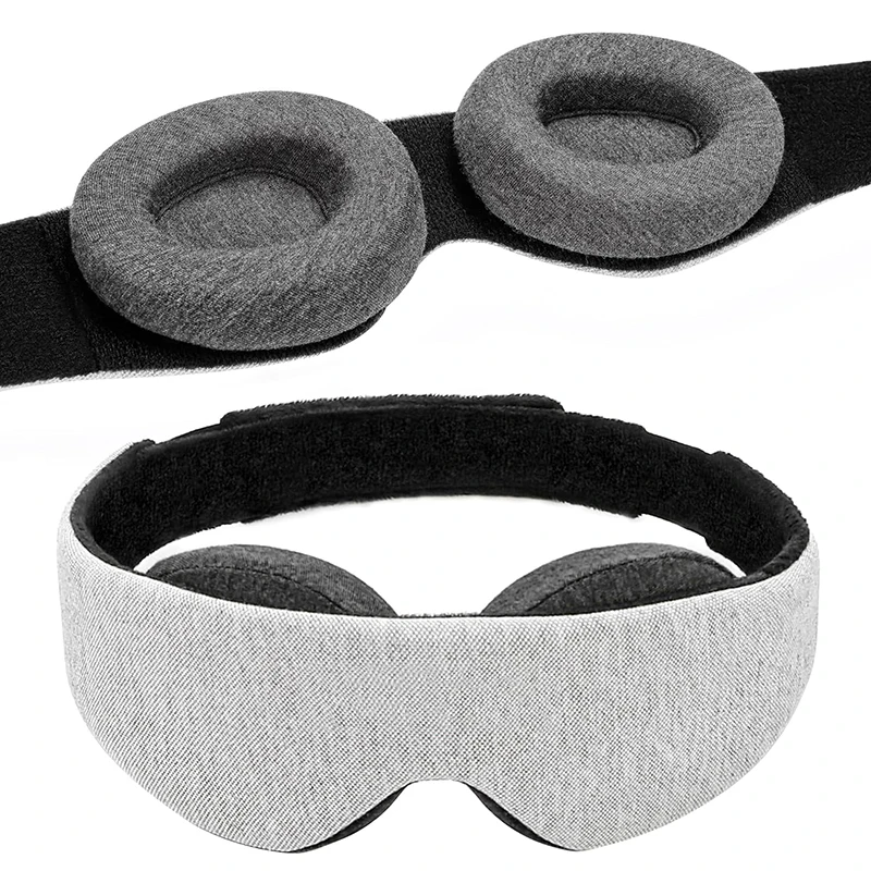 3D Sleep Mask 100% Light Blocking Eye Patch Zero Eye Pressure Blindfold for Travel Office Napping Meditation Shift Work