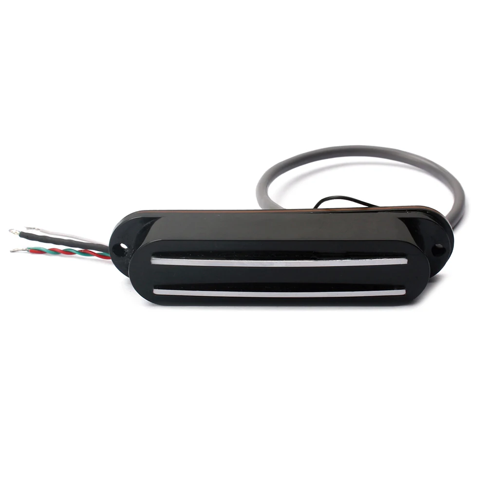

Dual Rail Pickup Guitar Humbucker Replace Replacement Pickups Coil Black 4 Wires