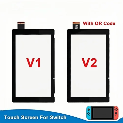 Imagen 2 del producto Pantalla táctil para Nintendo Switch Console V1 V2 digitalizador Panel de vidrio reemplazo reparación táctil digitalizador de cristal