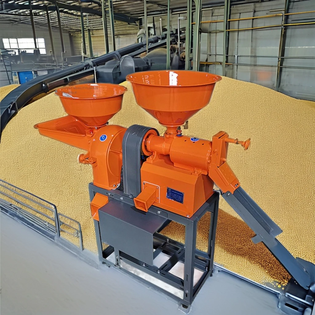 Grain Crop Rice Sheller Thresher Feed Hammer Automatic Combined Mini Milling Machine Rice Mill