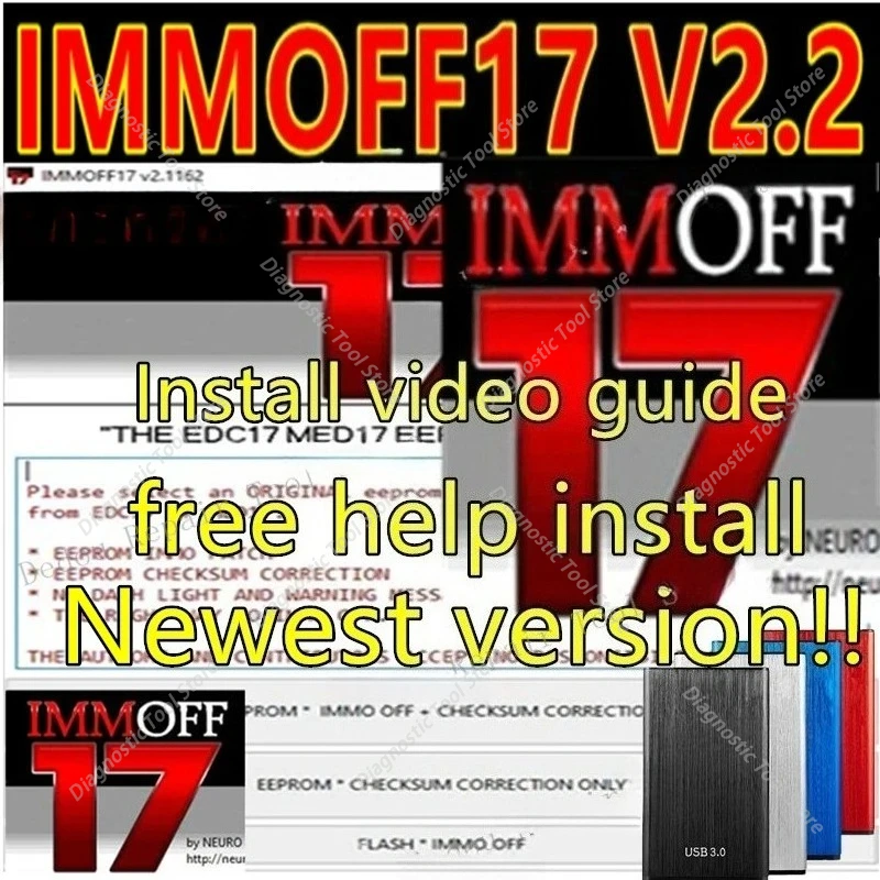 Newest Immo Off iMMOFF17 Software EDC17 Immo Off Ecu Program NEUROTUNING Immoff17+ free keygen+ install video+ free help instal