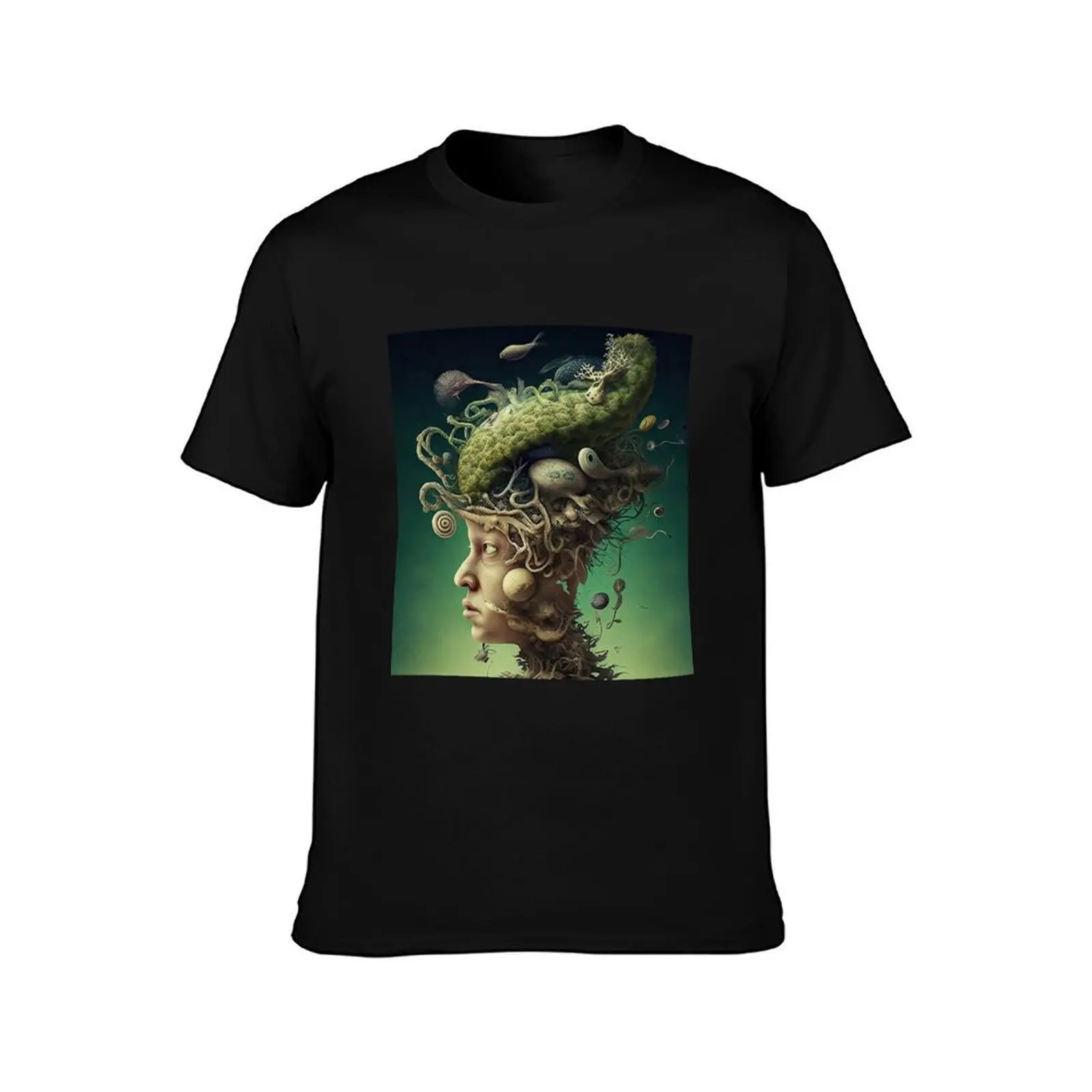 Weird bizarre art design with a funny creature T-Shirt Water Resistant Casual T-Shirt